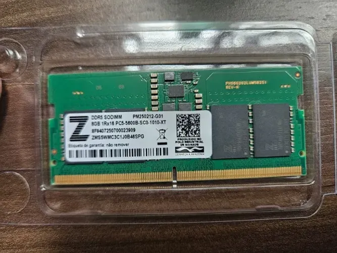 Memória RAM 8GB DDR5 5600MHz SODIMM Notebook Dell (Original)