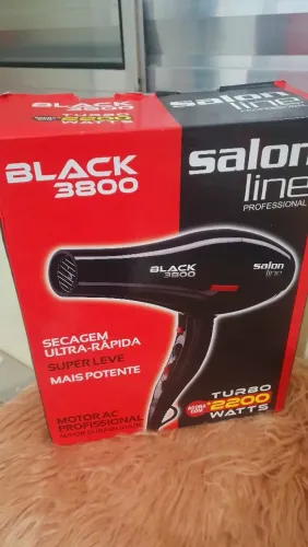 Secador de cabelo salon line black 3800