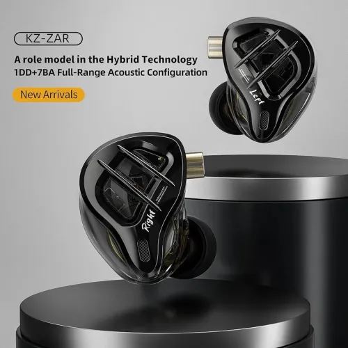 Fone profissional KZ Zar 16 drives híbrido 