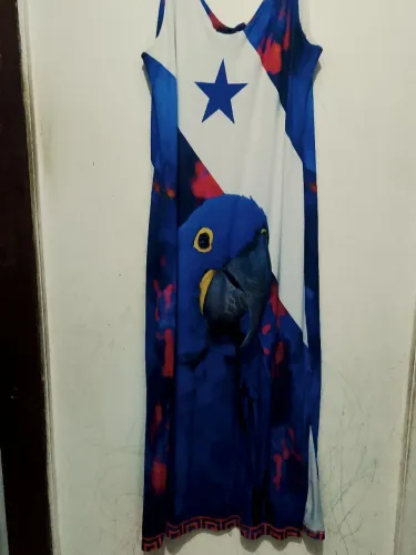 Vestido da arara azul 