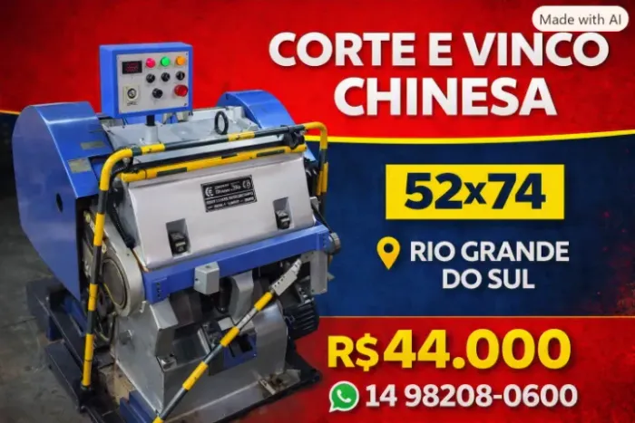 Corte e Vinco Chinesa - 52 x 74 cm - Rio Grande do Sul - R$ 44.000,00 - Cód. 334