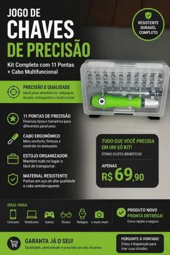 Kit ferramentas 20 em 1