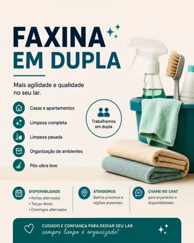 Faxina para Casas e Apartamentos!