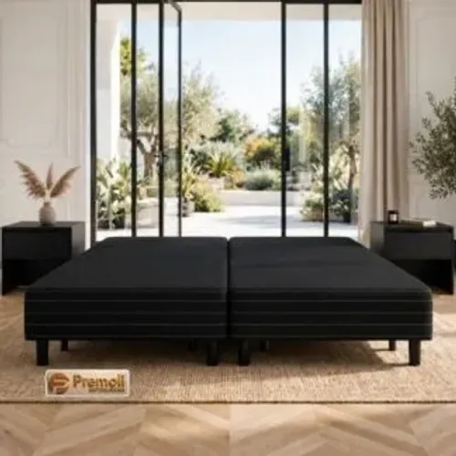 Base Topázio 158x198x30 Cor Black Topázio