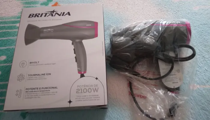 Secador de Cabelos Britânia BSC2200 2100W Cinza e Rosa - Bivolt