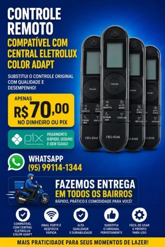 Controle Para Central De Ar Eletrolux - Color Adapt