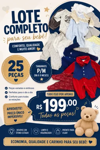 Lote roupas bebê 