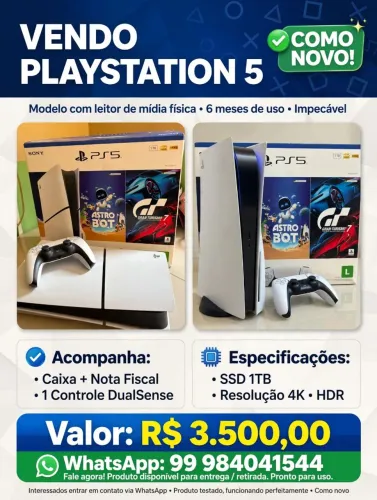 Playstation 5 Mídia Física 