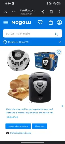 Panificadora Britânia Multipane 12 Programações Cor Preto 550w 220V