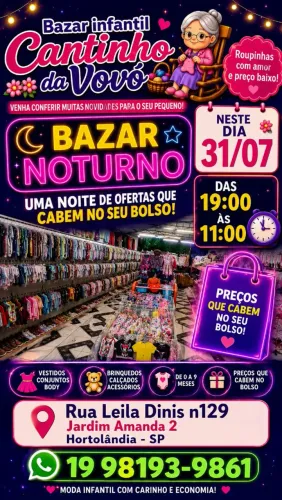 Bazar infantil CANTINHO DA VOVÓ 