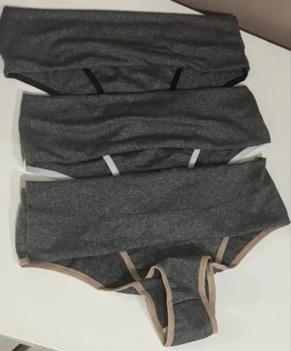 Kit 3 calcinhas malha mescla, seca barriga