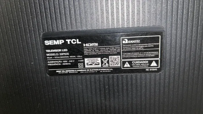 TV TCL - SEM FUNCIONAMENTO