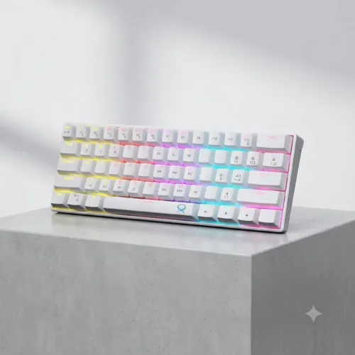 Teclado mecânico switch azul, RGB personalizável