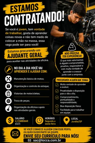 VAGA - AJUDANTE GERAL