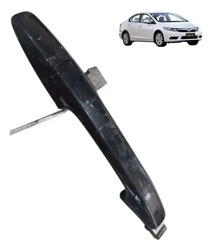 Macaneta Externa Traseira Lado Esquerdo New Civic 2011 4 Preto Traseira