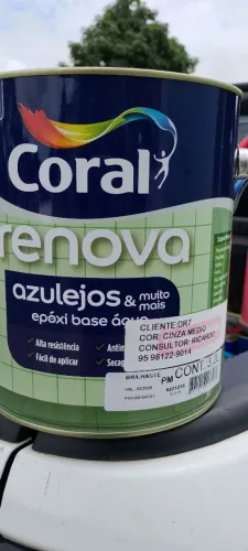 Vende se essa tinta epóxi cinza médio 