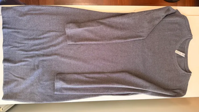 Vestido malha azul jeans