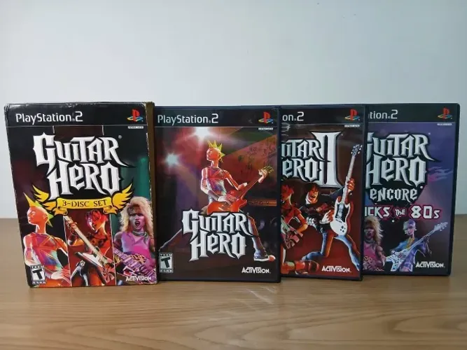 Guitar Hero Disc Set I, Ii E Anos 80 Original Ps2