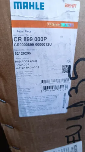 Radiador MAHLE para Onix/Prisma/Spim/Cobalt LTZ -AT 