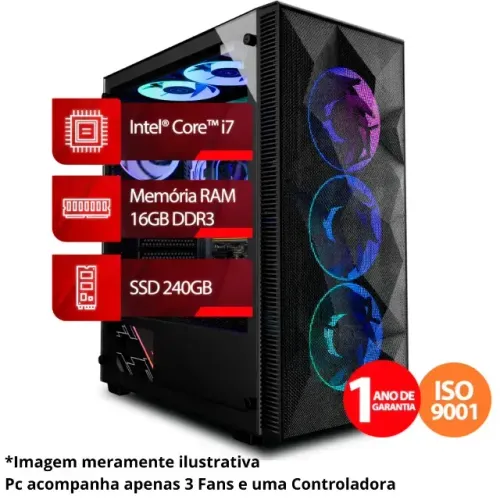 PC Gamer Intel Core i7 4ª Geração 16GB SSD 240GB Linux FRETE GRÁTIS