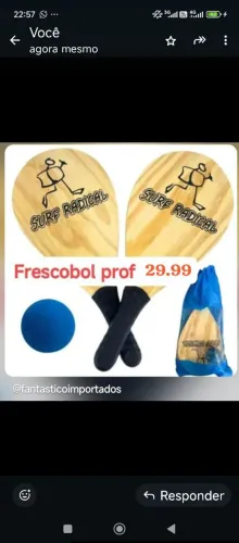 Frescobol de Madeira prof