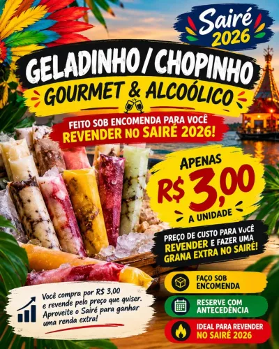 Vendo geladinho gourmet ( alcoólico) para revenda.