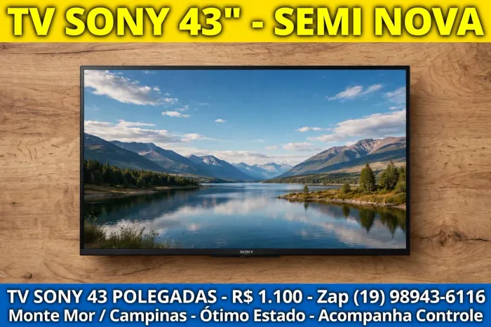 vendo tv 43 polegadas sony