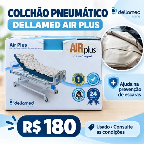 colchão pneumático de pressão alternada Air Plus, da Dellamed Home.