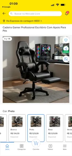 Cadeira gamer nova