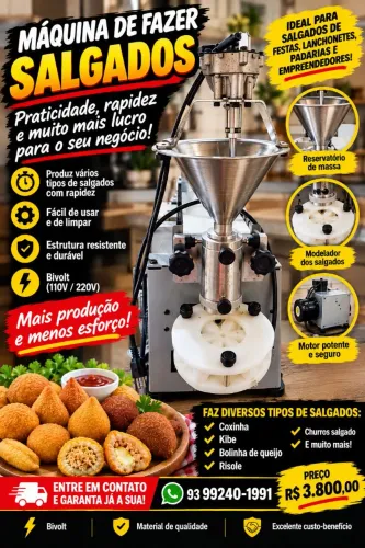 Máquina de fazer salgados 