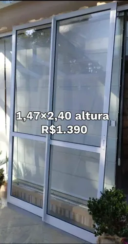 Porta Sacada de Alumínio/Diversas Medidas 