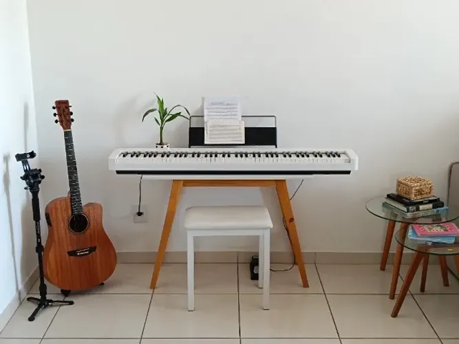 Piano Casio CDP-S110 Branco + kit