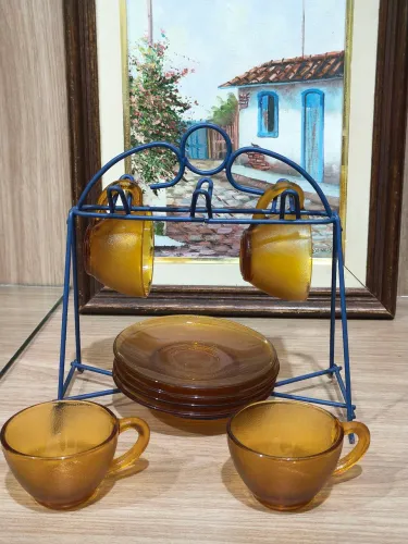 Jogo Âmbar 4 xícara de café Nadir Figueiredo