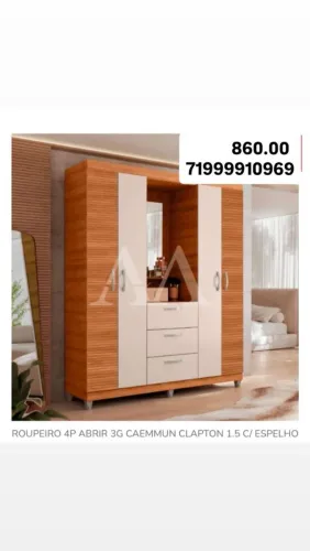 Guarda roupa casal espelho frontal penteadeira 3 gavetas 860 Reais promoção 