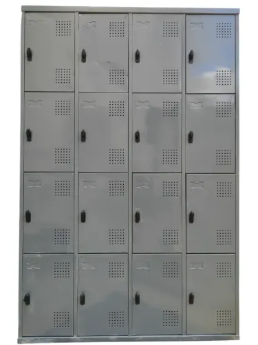 Armário escaninho/roupeiro de aço com 16 portas com tranca pra cadeado