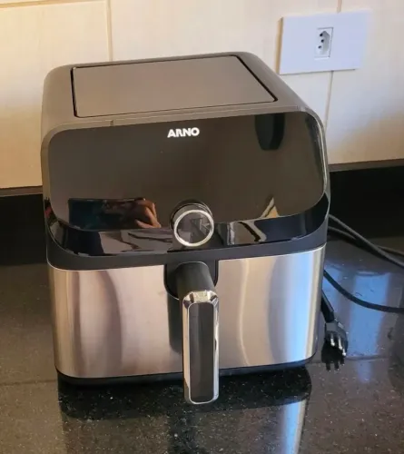Fritadeira Sem Óleo Arno Air Fry Digital 7L Inox/preto