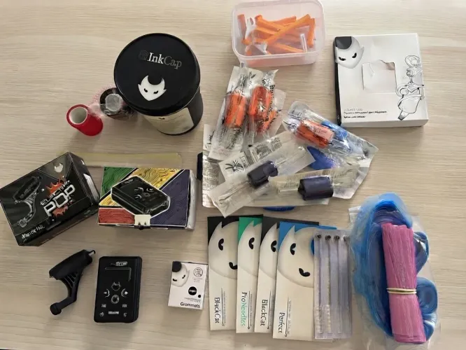 Máquina de tatuagem Electra POP + kit completo