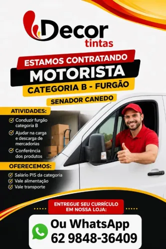 Vaga para motorista