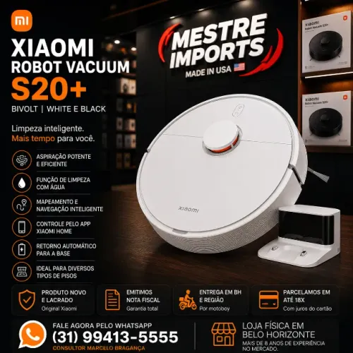 Xiaomi Robot Vacuum S20+ Bivolt Novo Lacrado