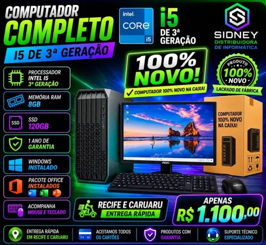 Computador Completo Intel Core i5 100%