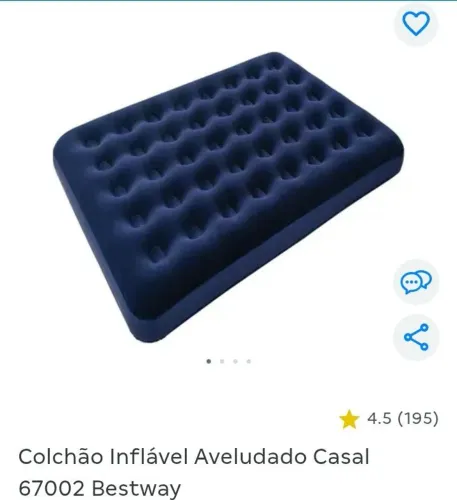 Colchão casal inflável com bomba manual 