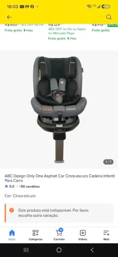 Cadeirinha abc design giro 360 com isofix até 36 k
