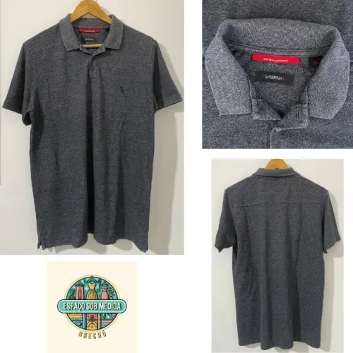 Camisa polo Reserva cinza