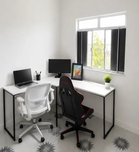 Mesa em L para escritório