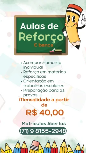 Reforço Escolar e Banca