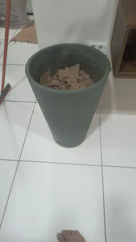 2 vasos de cimento para jardim 