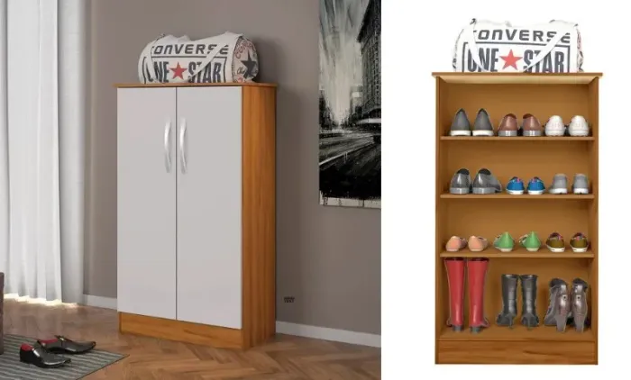 SAPATEIRA 2 PORTAS C/ PRATELEIRAS NOVO MONTAGEM GRATUITA