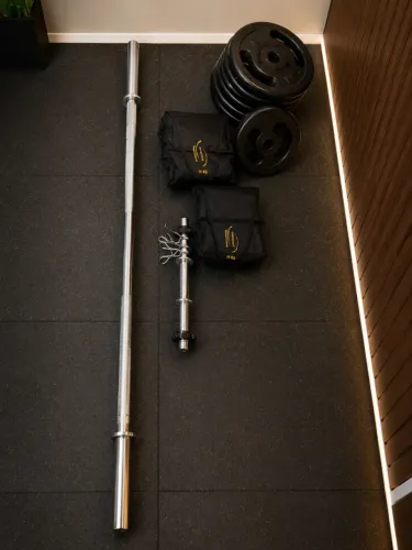Kit musculação e treino em casa qualidade de verdade