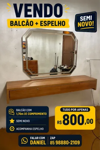 Bancada e espelho