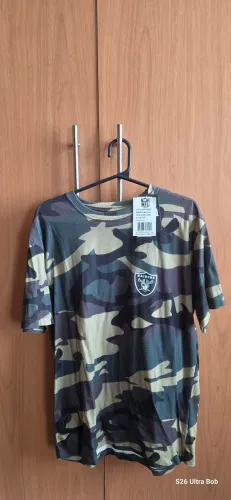 New Era Nfl San Francisco Raiders camiseta masculina camuflada camo nova tam. G.